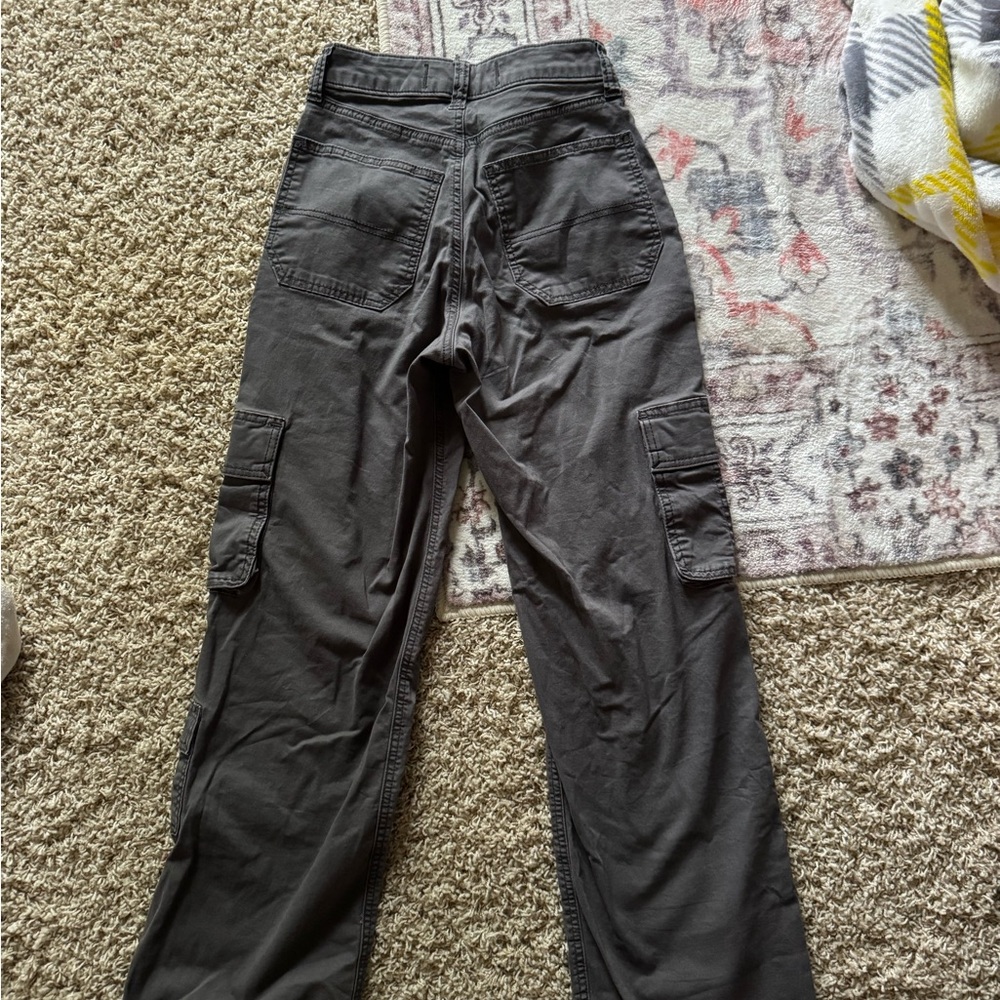 Hollister Gray Cargo Pants Straight Leg Casual